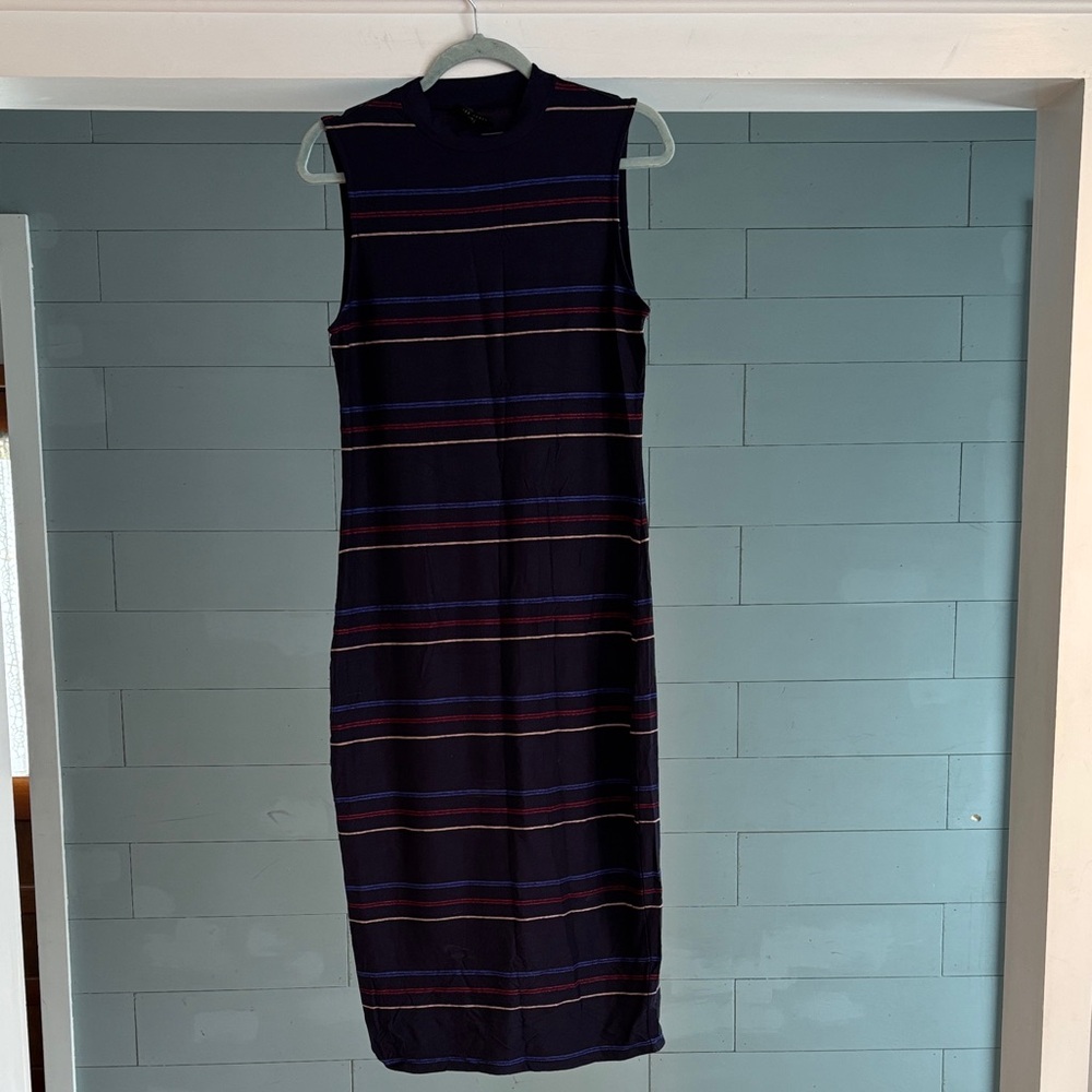 Ted Baker London Erlo Sleeveless‎ Striped Midi Dress